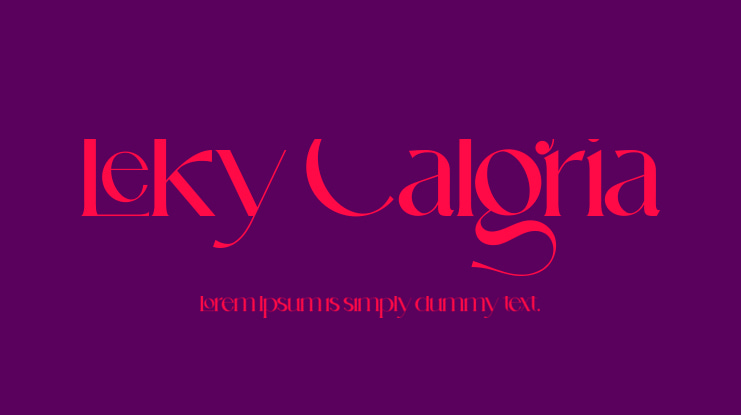 Leky Calgria Font