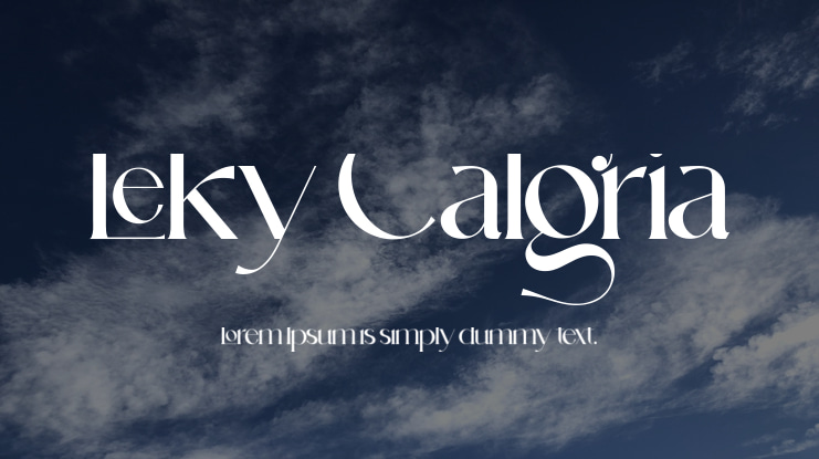 Leky Calgria Font