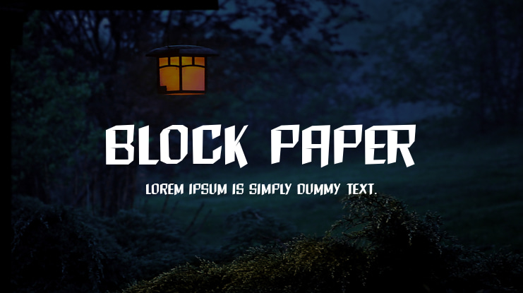Block Paper Font
