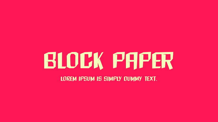 Block Paper Font