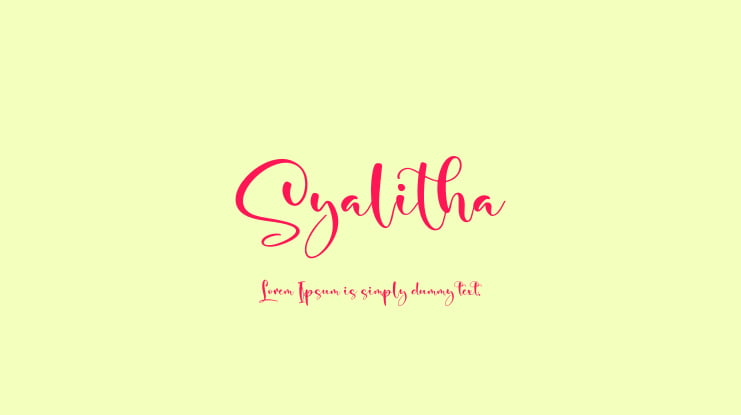 Syalitha Font