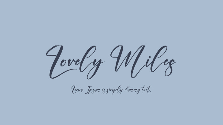 Lovely Miles Font Family