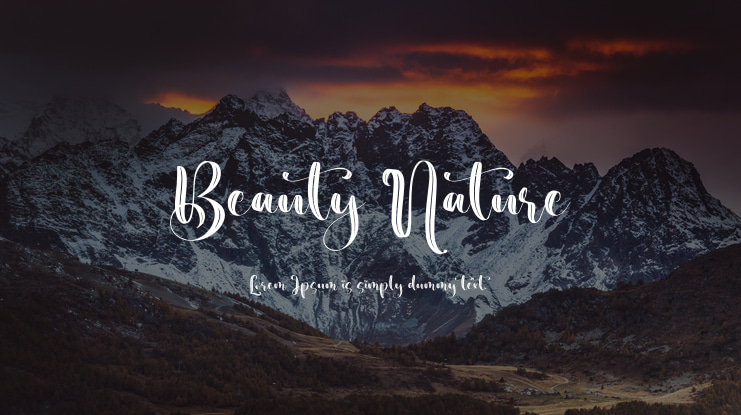 Beauty Nature Font