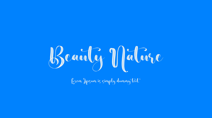 Nature Beauty Font