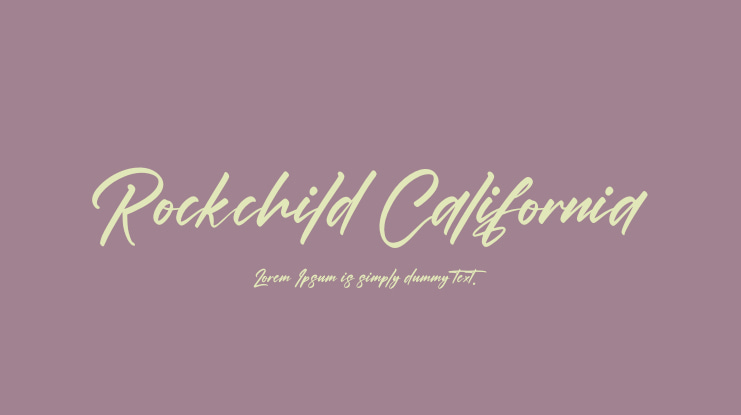 Rockchild California Font