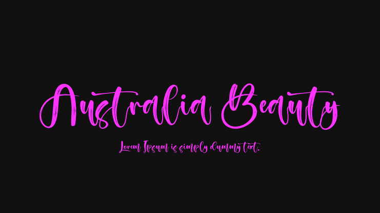 Australia Beauty Font