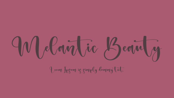Melantic Beauty Font