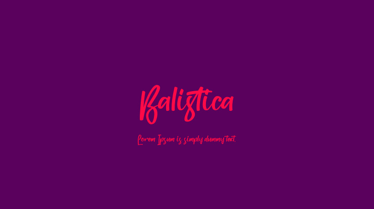 Balistica Font