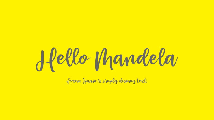 Hello Mandela Font