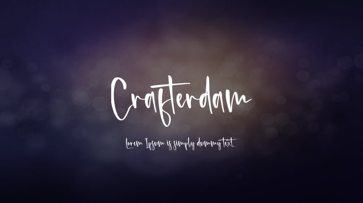 Crafterdam Font