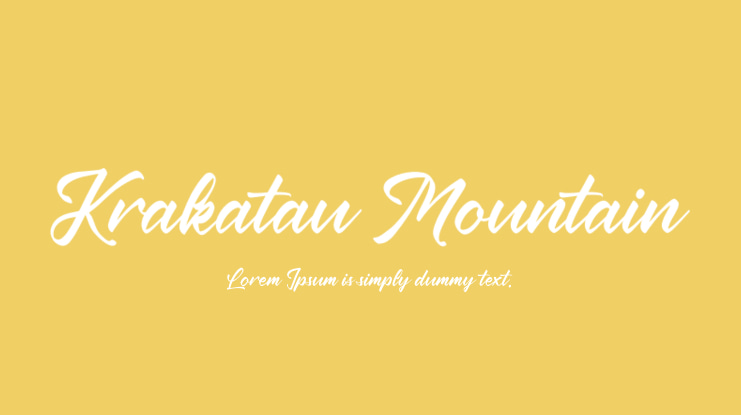 Krakatau Mountain Font