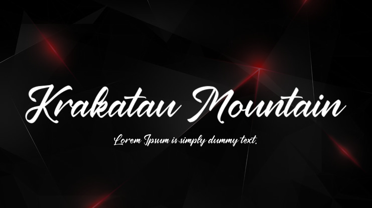 Krakatau Mountain Font