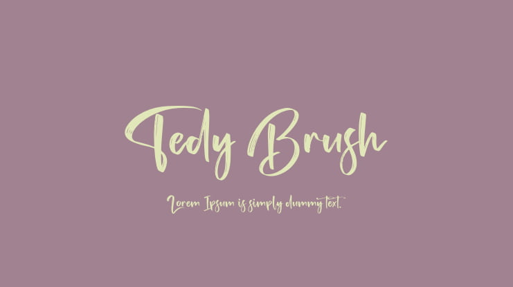 Tedy Brush Font