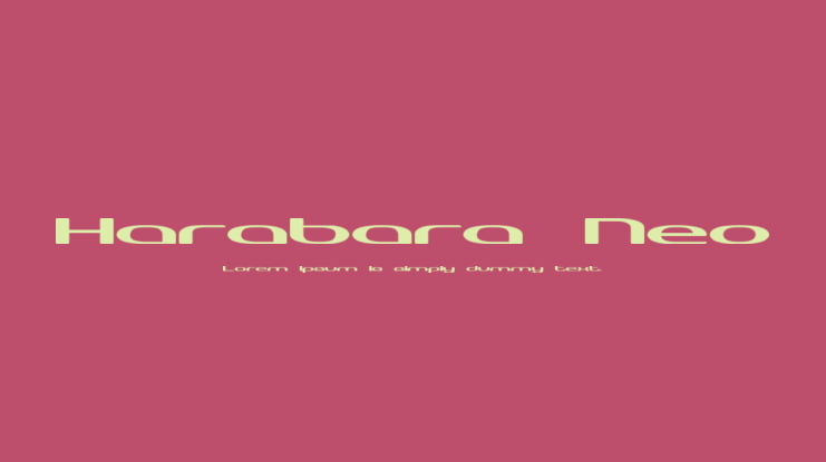 Harabara Neo Font