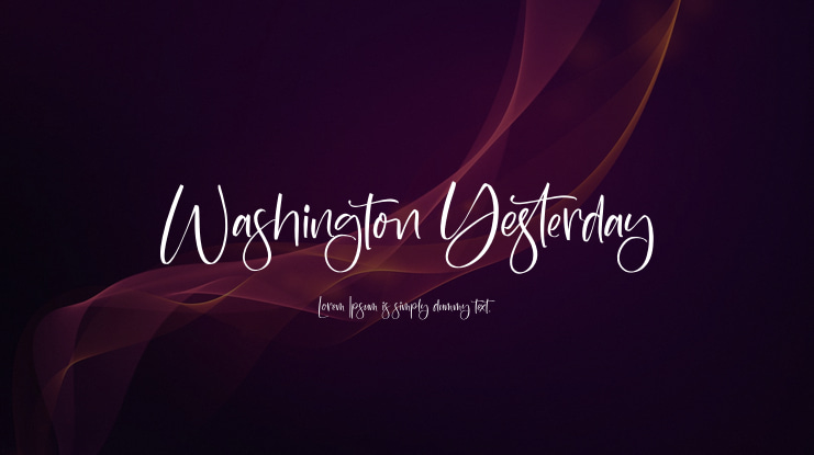 Washington Yesterday Font