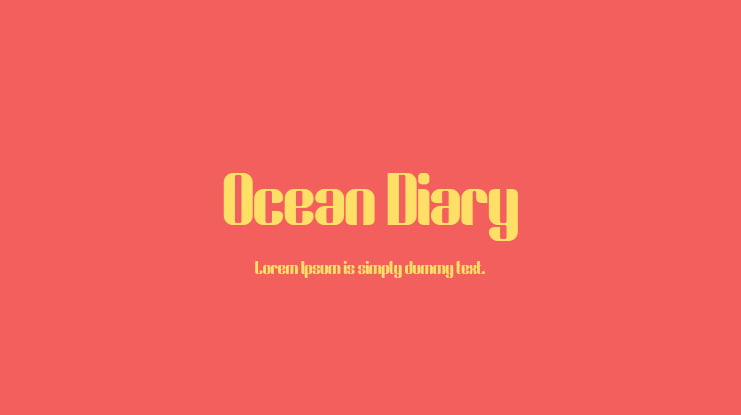 Ocean Diary Font