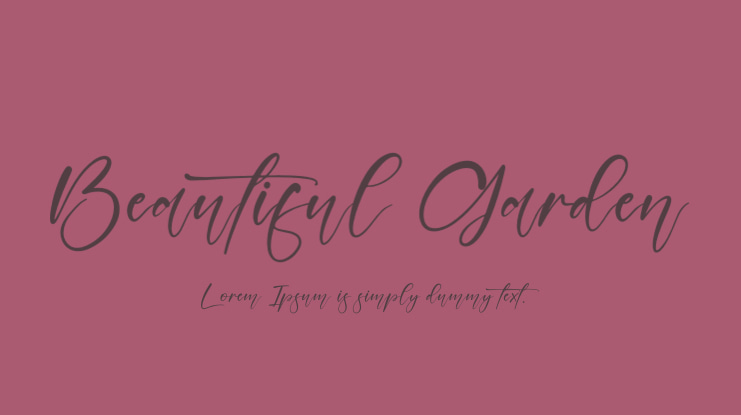Beautiful Garden Font