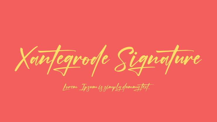 Xantegrode Signature Font