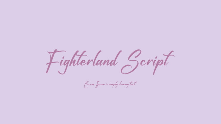 Fighterland Script Font