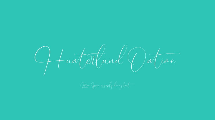 Hunterland Ontime Font
