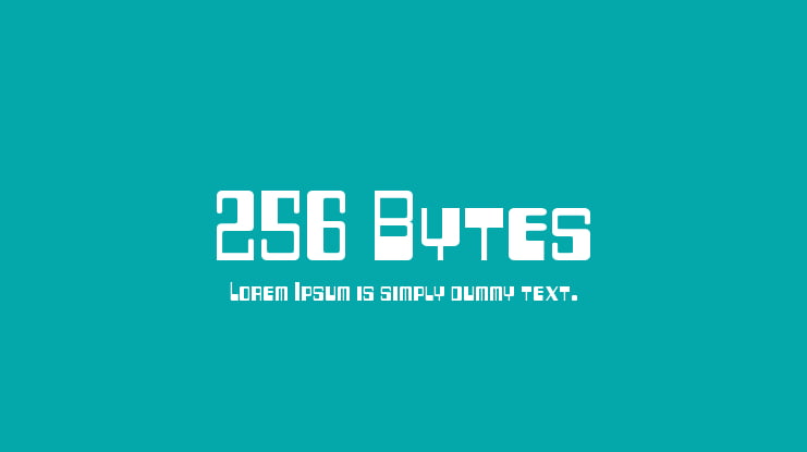 256 Bytes Font