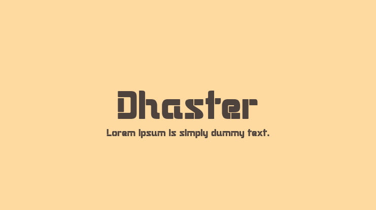 Dhaster Font
