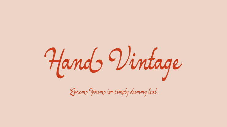 Hand Vintage Font