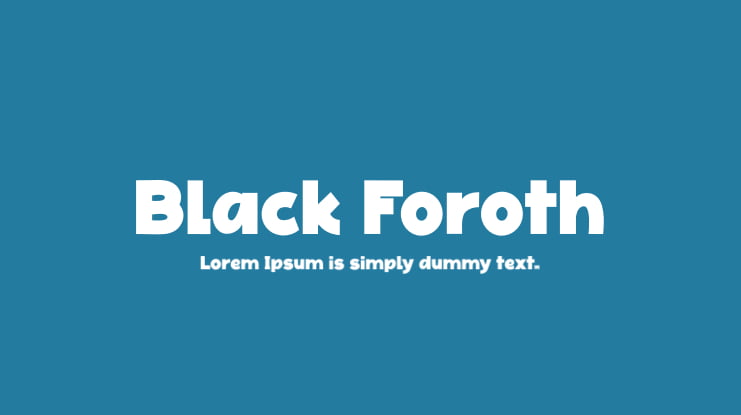 Black Foroth Font