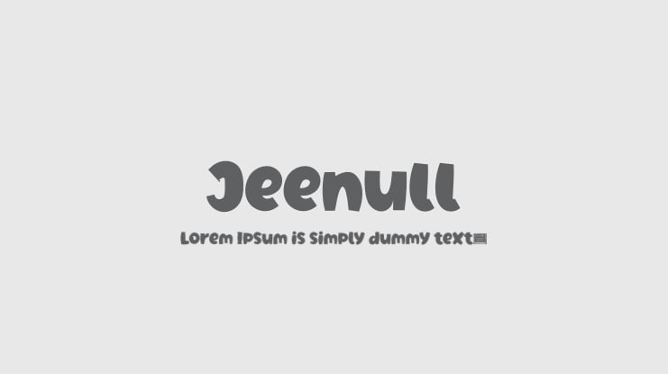 Jeenull Font