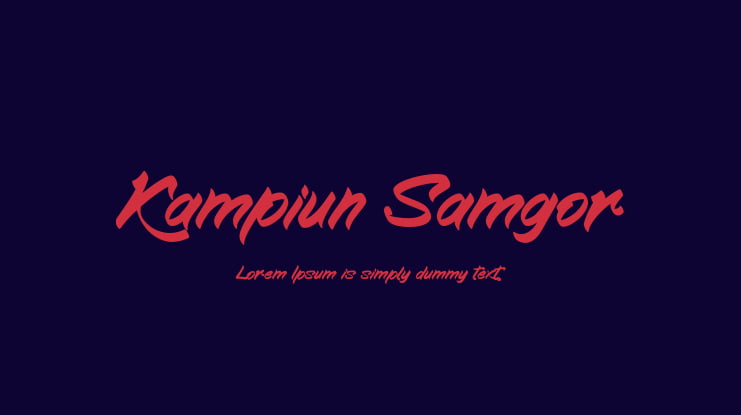 Kampiun Samgor Font