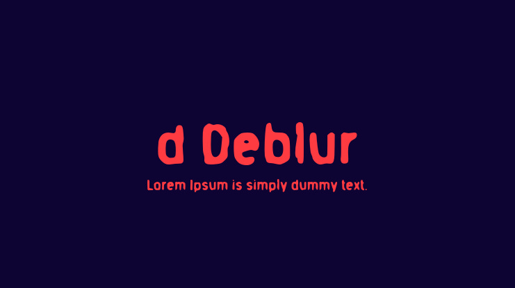 d Deblur Font