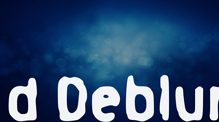 d Deblur Font