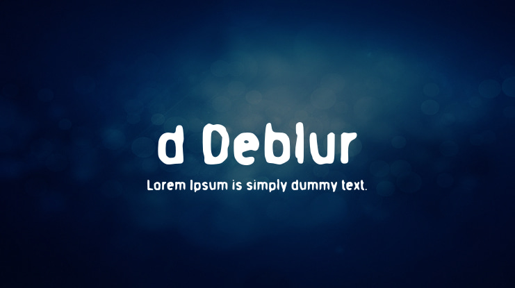 d Deblur Font