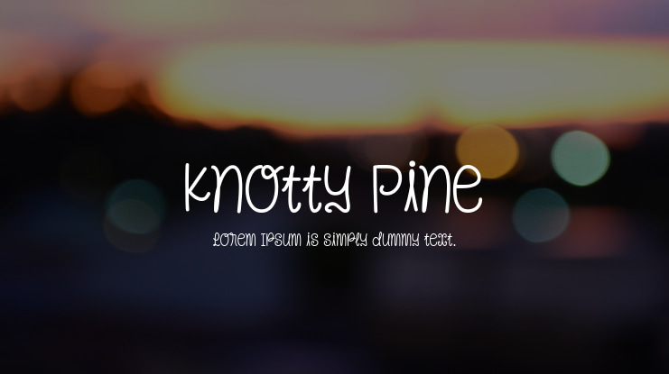 Knotty Pine Font