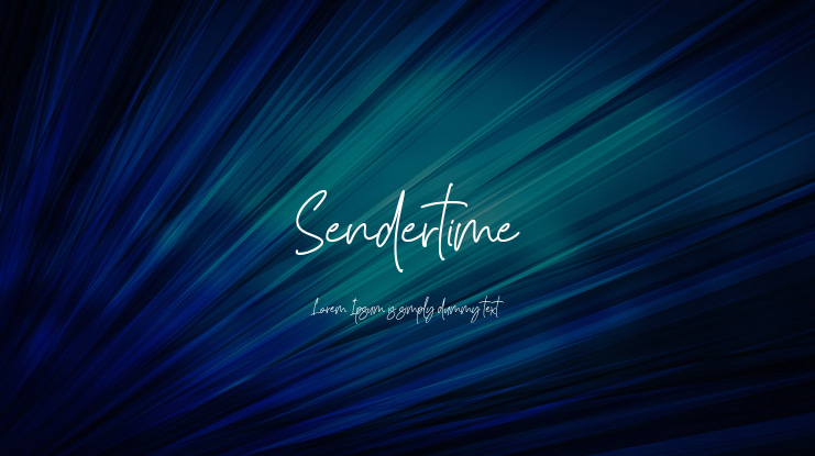 Sendertime Font