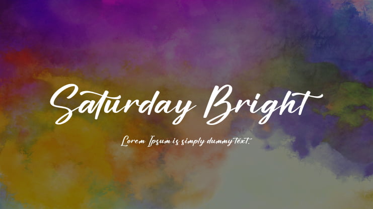 Saturday Bright Font