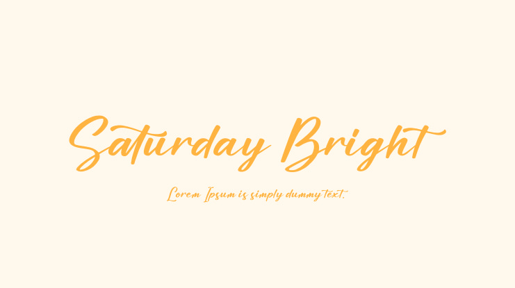 Saturday Bright Font
