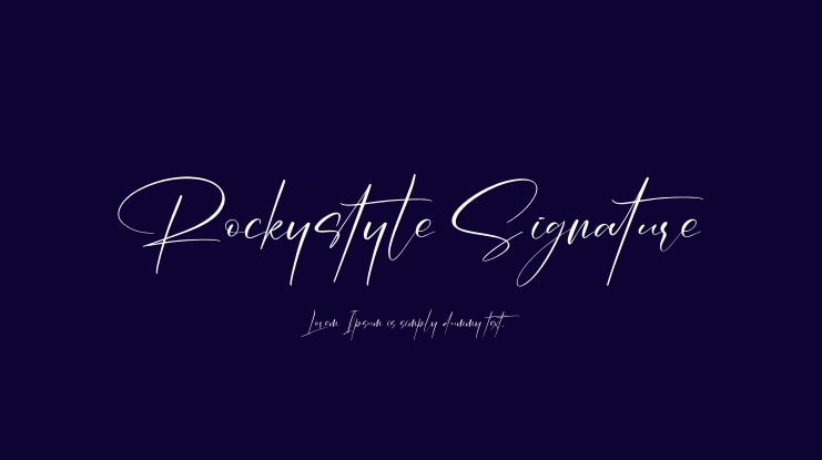 Rockystyle Signature Font