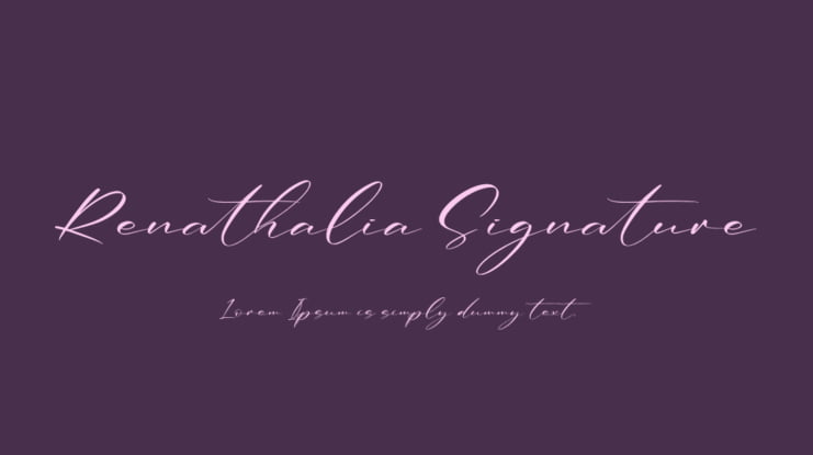 Renathalia Signature Font