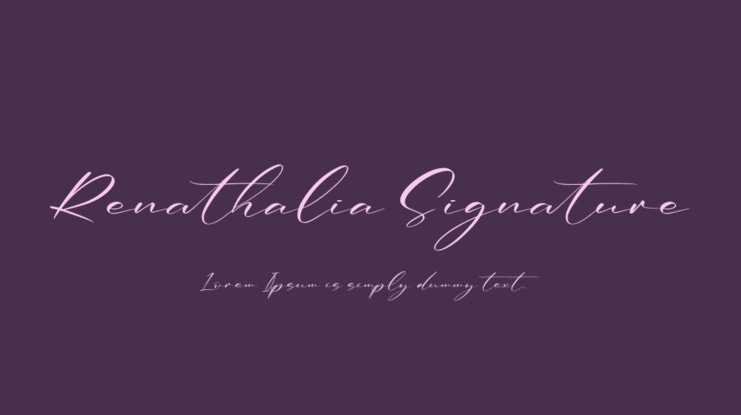 Renathalia Signature Font