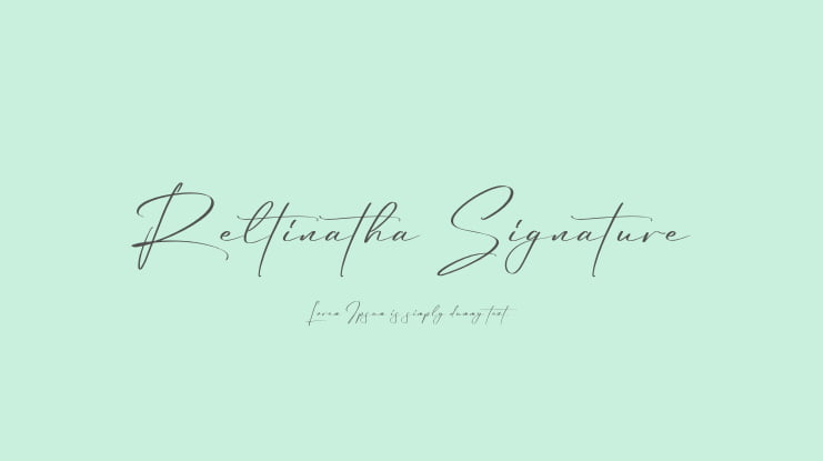 Reltinatha Signature Font