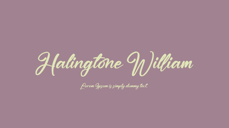 Halingtone William Font