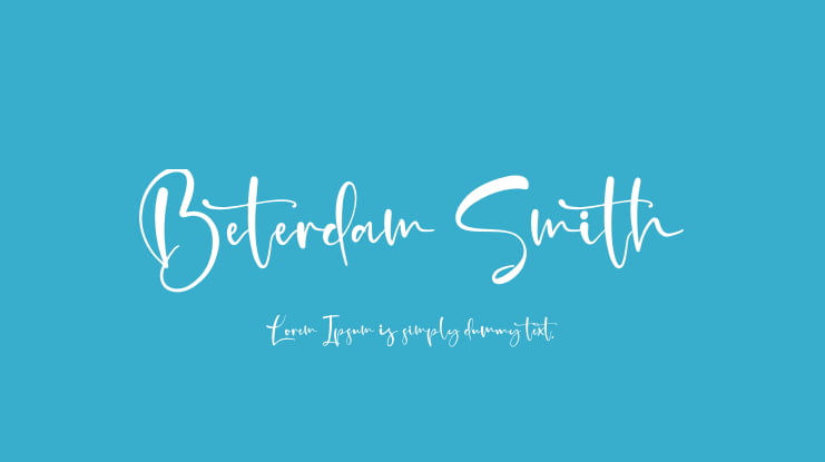 Beterdam Smith Font