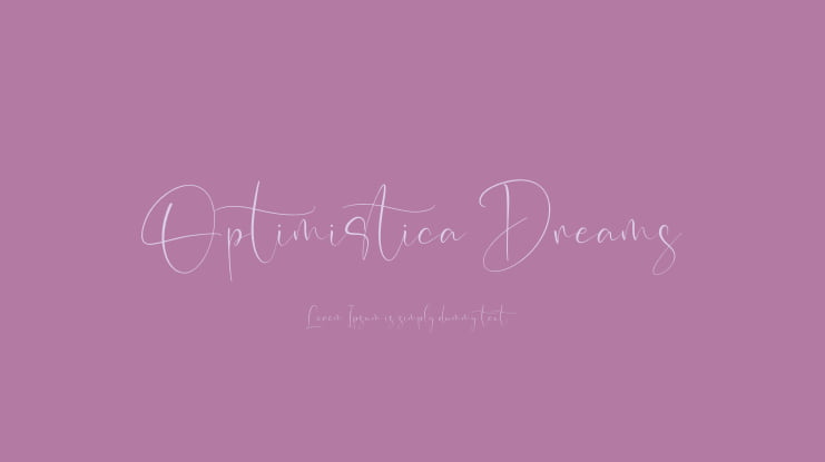 Optimistica Dreams Font
