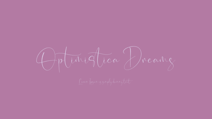 Optimistica Dreams Font