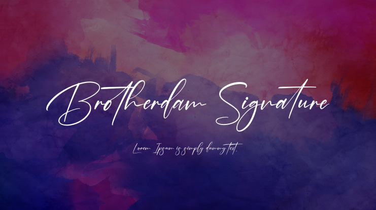 Brotherdam Signature Font