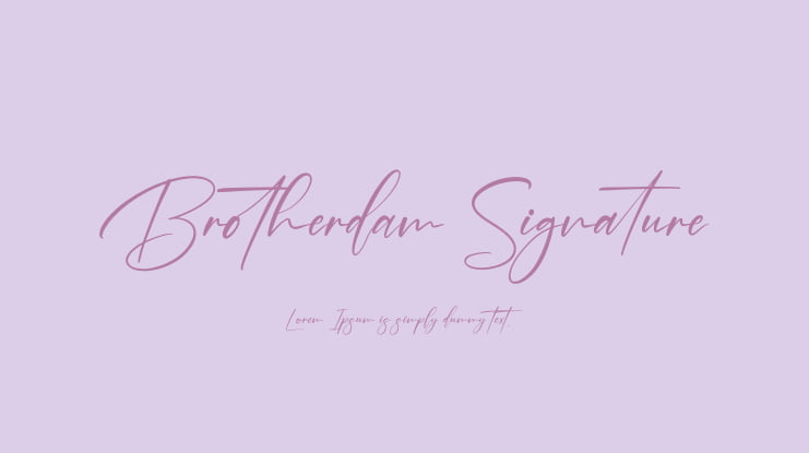 Brotherdam Signature Font