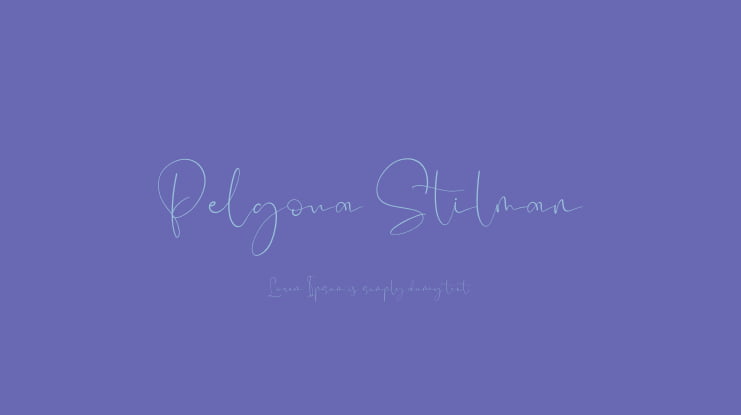 Pelgona Stilman Font