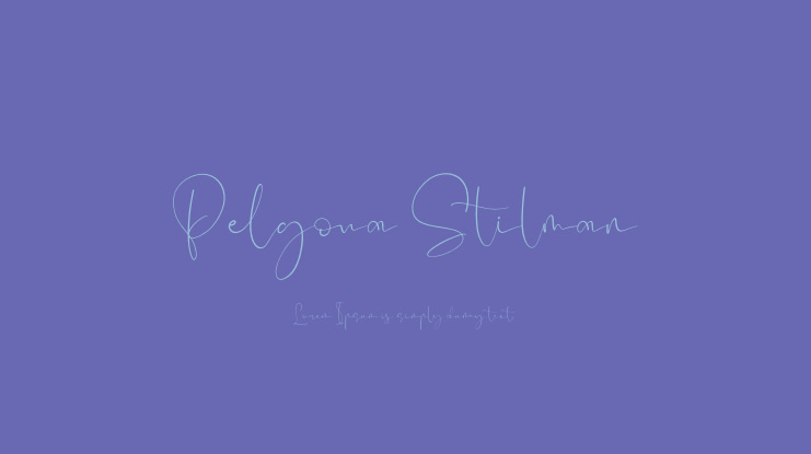 Pelgona Stilman Font
