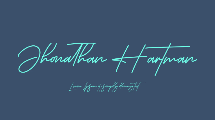 Jhonathan Hartman Font